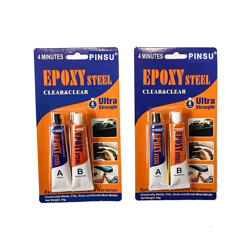 Keo dán Epoxy AB cường độ cao PINSU - Cấp công nghiệp cho kim loại, nhựa, gỗ